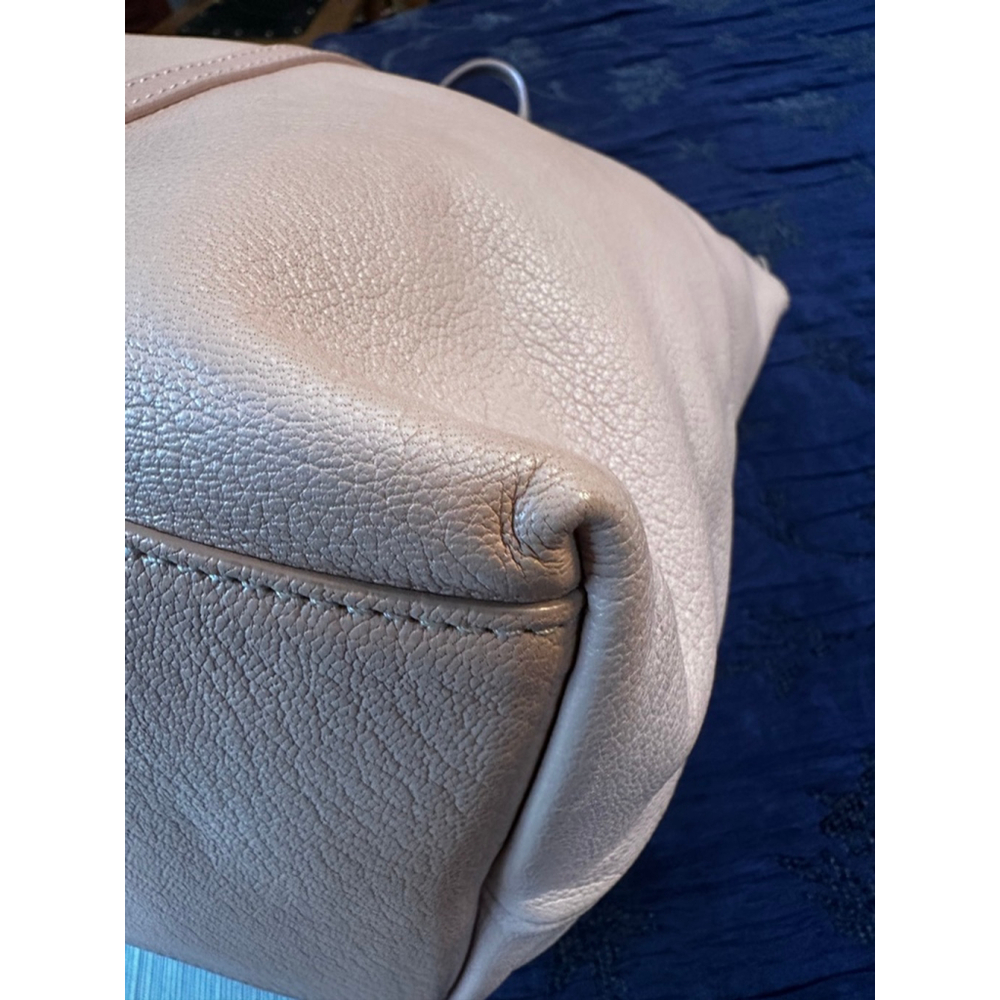 Jimmy Choo Blush Pink/Gold Leather Tote Bag - Picture 9 of 15